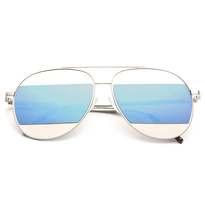 Lottie Moss Style Color Mirror Aviator Celebrity Sunglasses