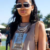 Chanel Iman Style Color Mirror Aviator Celebrity Sunglasses