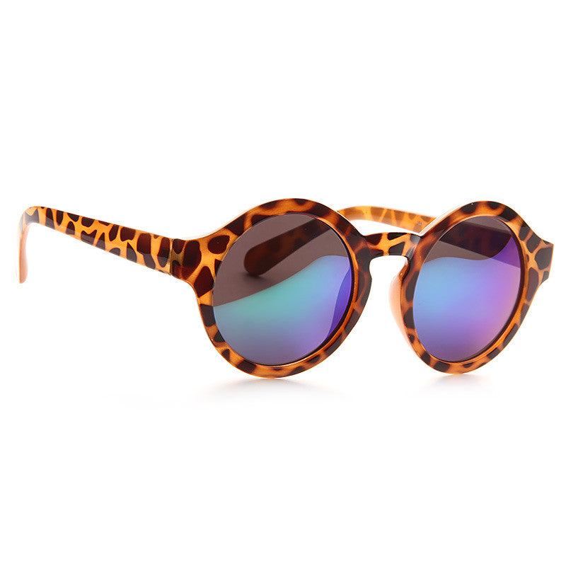Kimball Oversized Color Mirror Round Sunglasses