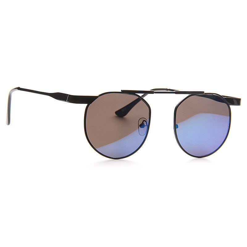 Kendall Jenner Style High Bridge Rounded Metal Celebrity Sunglasses
