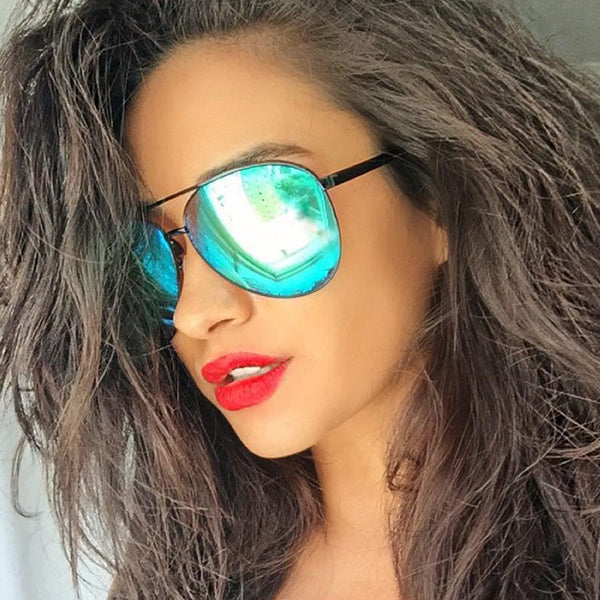 Shay Mitchell Style Color Mirror Aviator Celebrity Sunglasses