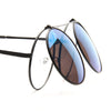 Fife Color Mirror Round Flip Up Metal Sunglasses