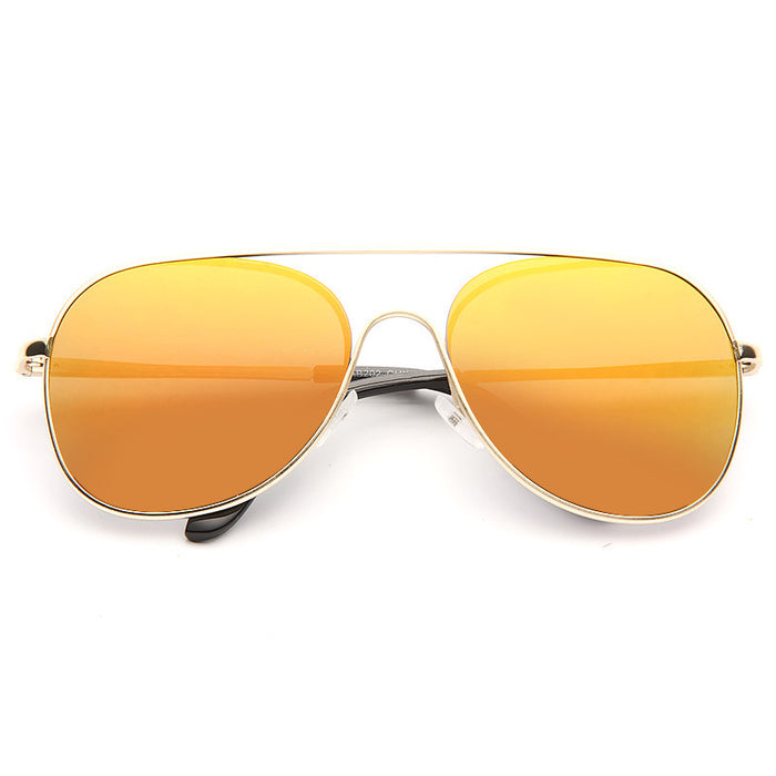 Westgate Flat Lens Color Mirror Aviator Sunglasses