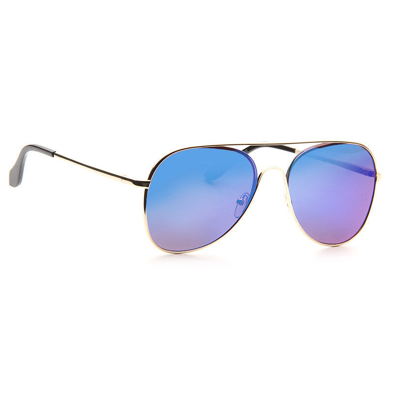 Westgate Flat Lens Color Mirror Aviator Sunglasses
