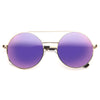 Rita Ora Style Color Mirror Round Metal Celebrity Sunglasses