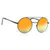 Rosa Color Mirror Round Metal Sunglasses