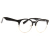Zion Unisex Round Metal Clear Half Frame Glasses
