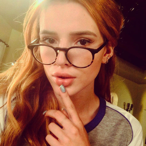 Bella Thorne Style Oversized Round Celebrity Clear Glasses