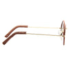 Lennon 2 Vintage Round Leather Wrapped Sunglasses