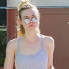 Elle Fanning Style Vintage Round Mirror Celebrity Sunglasses