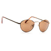 Alessandra Ambrosio Style Rounded Solid Lens Celebrity Sunglasses
