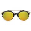 So Real 2 Thin Bar Color Mirror Flat Top Sunglasses