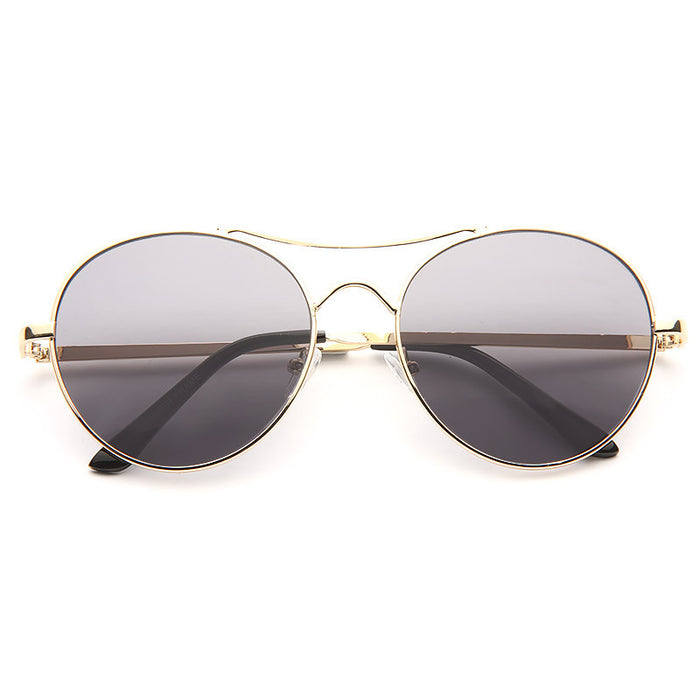 Claude Designer Inspired Color Mirror Round Aviator Sunglasses