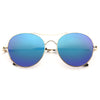 Claude Designer Inspired Color Mirror Round Aviator Sunglasses