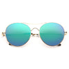 Claude Designer Inspired Color Mirror Round Aviator Sunglasses