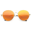 Claude Designer Inspired Color Mirror Round Aviator Sunglasses