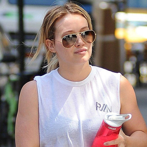 Hilary Duff Style 60mm Solid Lens Aviator Celebrity Sunglasses