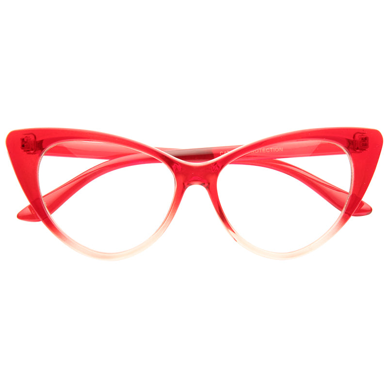 Madonna Style Cat Eye Celebrity Clear Glasses