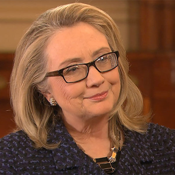 Hillary Clinton Skinny Squared Clear Glasses