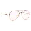 Luxe Classic 60mm Color Tint Flat Lens Aviator Sunglasses