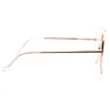 Luxe Classic 60mm Color Tint Flat Lens Aviator Sunglasses