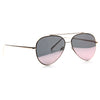 Luxe Classic 60mm Color Mirror Flat Lens Aviator Sunglasses