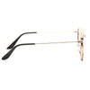 Dayton Thin Round Metal Accent Clear Glasses