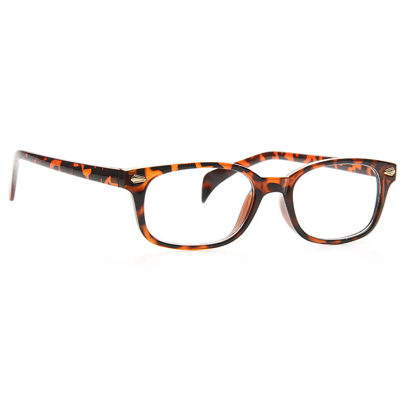 Haines Unisex Slim Rectangular Clear Glasses