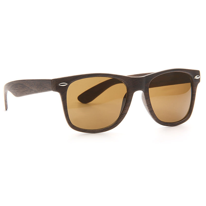 Jude Large Solid Wood Grain Horn Rimmed Sunglasses