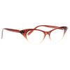 Nancy 2 Rhinestone Gradient Frame Cat Eye Clear Glasses