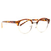 Metzger Unisex Round Metal Clear Half-Frame Glasses