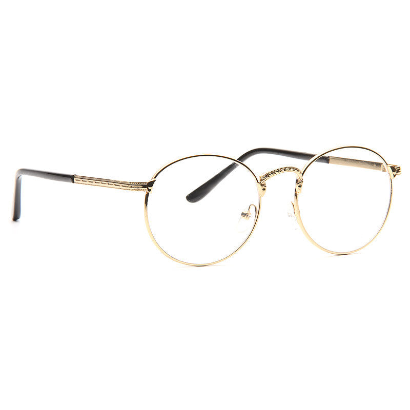 Orrick Thin Metal Round Clear Glasses