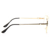 Wallace Thin Metal Squared Clear Glasses