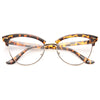 Evelyn Metal Frame Cat Eye Clear Glasses