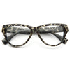 Greta Solid Frame Clear Cat Eye Glasses