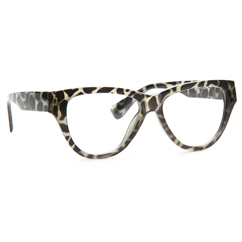Greta Solid Frame Clear Cat Eye Glasses