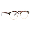 Alger Unisex Round Metal Clear Half Frame Glasses