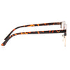 Alger Unisex Round Metal Clear Half Frame Glasses