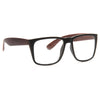 Rossmoor Rubber Coated Wood Grain Clear Horn Rimmed Glasses