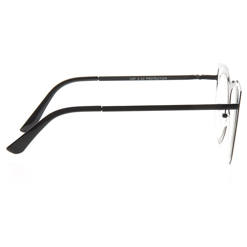 Invader Designer Inspired Metal Cat Eye Clear Glasses