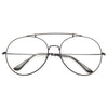 Duvall 62mm Oversized Rounded Clear Aviator Glasses