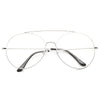 Duvall 62mm Oversized Rounded Clear Aviator Glasses