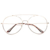 Duvall 62mm Oversized Rounded Clear Aviator Glasses