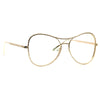 Duluth Mod Chain Embossed Clear Aviator Glasses