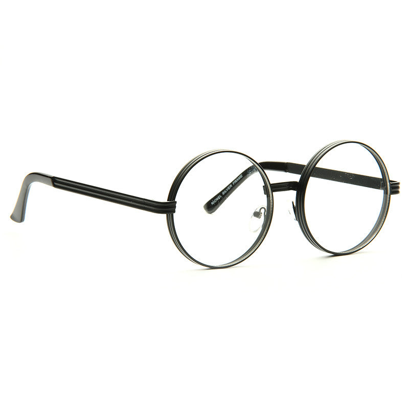 Nilwood Unisex Round Metal Clear Glasses