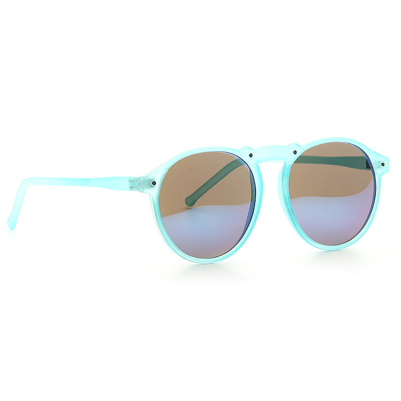 Rockton Unisex Rounded Frosted Clear Frame Sunglasses