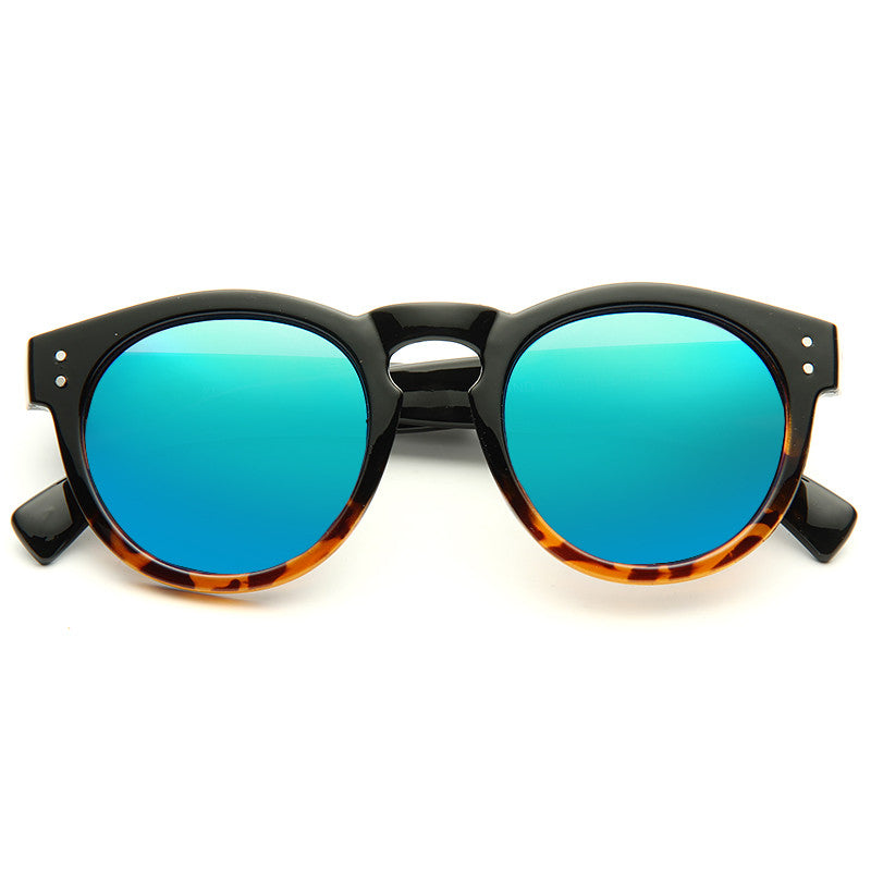 Malley Designer Inspired Unisex Color Mirror Rounded Sunglasses