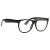 Cabot Flat Lens Horn Rimmed Clear Glasses