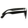 Cabot Flat Lens Horn Rimmed Clear Glasses