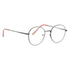 Simon Cowell Style Metal Flat Lens Round Celebrity Clear Glasses